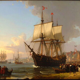 Firefly_1600s-ship-harbor-painting-of-traditional-fine-art-oil-painting-on-canvas-with-incre-333102