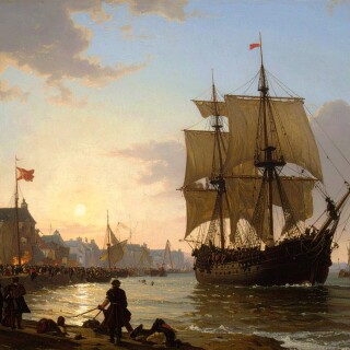 Firefly_1600s-ship-harbor-painting-of-traditional-fine-art-oil-painting-on-canvas-with-incre-992807